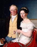Christoffer Wilhelm Eckersberg Greve Preben Bille-Brahe og hans anden hustru Johanne Caroline, fodt Falbe china oil painting artist